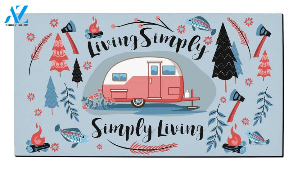 Decor Living Simply Simply Living Rubber Doormat Welcome Mat House Warming Gift Home Decor Funny Doormat Gift Idea