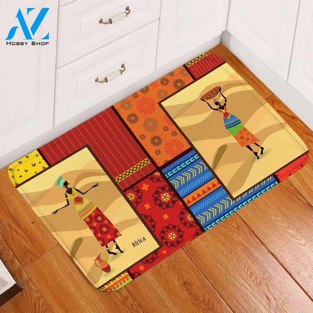 Decorating Patterns African Ladies Printed Doormat Home Decor