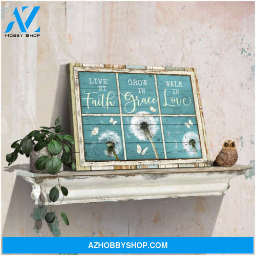 Decorative Gift For Her Gift For Daughter Dandelion Art Live By Faith Canvas Print