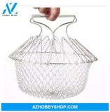 Deep Fry Basket Stainless Steel Multi-Function Foldable Chef Cooking Flexible Kitchen Tool For Fried