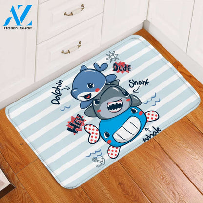 Deep Ocean Dudes Door Mat