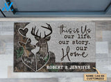 Deer Couple Camo Our Home Custom Doormat