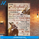 Deer couple - There is one thing that will never change - Couple Portrait Canvas Prints - Wall Art
