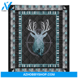 Deer Hunter Blanket, Gift For Hunting Lovers Birthday Gift Home Decor Bedding Couch Sofa Soft and Comfy Cozy