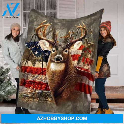 Deer Hunting Blanket, Beautiful Deer American