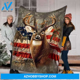 Deer Hunting Blanket, Beautiful Deer American