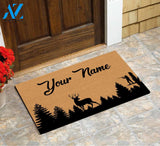 Deer Hunting Custom text doormat personalized gift for Hunting lovers - IPHW281