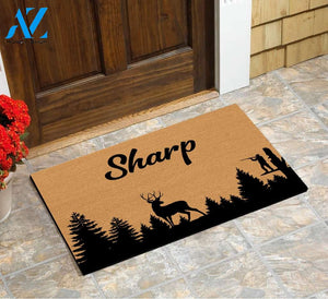 Deer Hunting Custom text doormat personalized gift for Hunting lovers - IPHW281