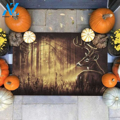 Deer Hunting Easy Clean Welcome DoorMat | Felt And Rubber | DO2431