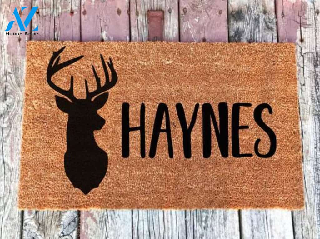 Deer Hunting Easy Clean Welcome DoorMat | Felt And Rubber | 40x60 cm | 45x75 cm | 60x90 cm | Colorful | DO1023