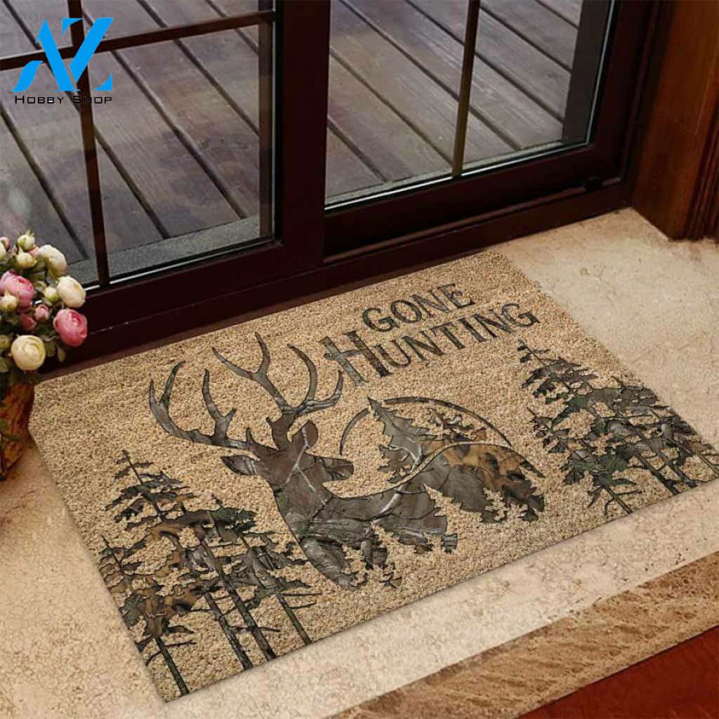 Deer Hunting - Gone Hunting Indoor And Outdoor Doormat Gift For Hunting Lovers Decor Warm House Gift Welcome Mat