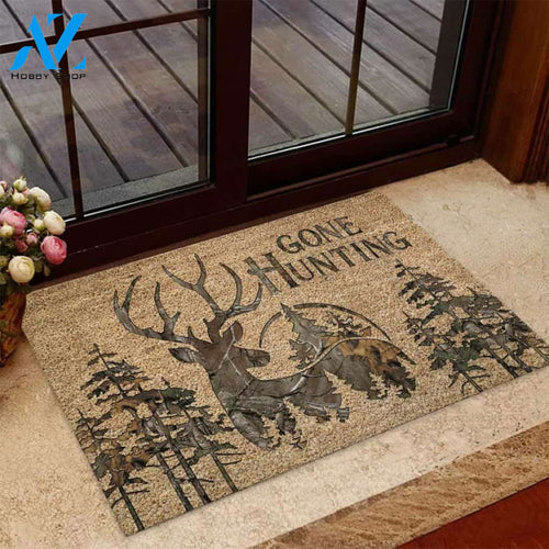 Deer Hunting - Gone Hunting Indoor And Outdoor Doormat Gift For Hunting Lovers Decor Warm House Gift Welcome Mat