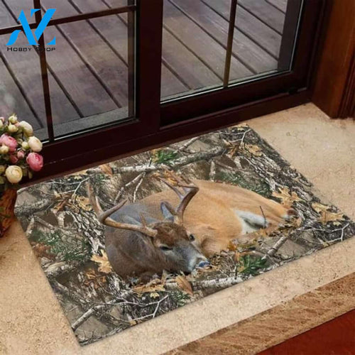 Personalized Name Family House Deer Hunting Indoor And Outdoor Doormat Welcome Mat Housewarming Gift Home Decor Farmhouse Funny Doormat Gift Idea For Hunting Lovers