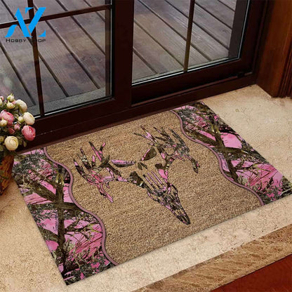 Deer Hunting Pattern Print Doormat Gift For Hunting Lovers Birthday Gift Home Decor Warm House Gift Welcome Mat