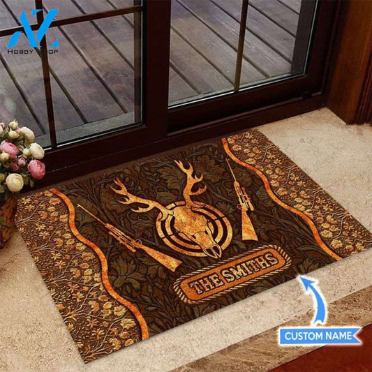 DEER HUNTING PERSONALIZED DOORMAT