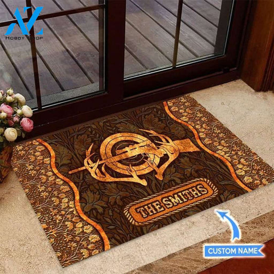 Deer Hunting Unique Brown Custom Doormat