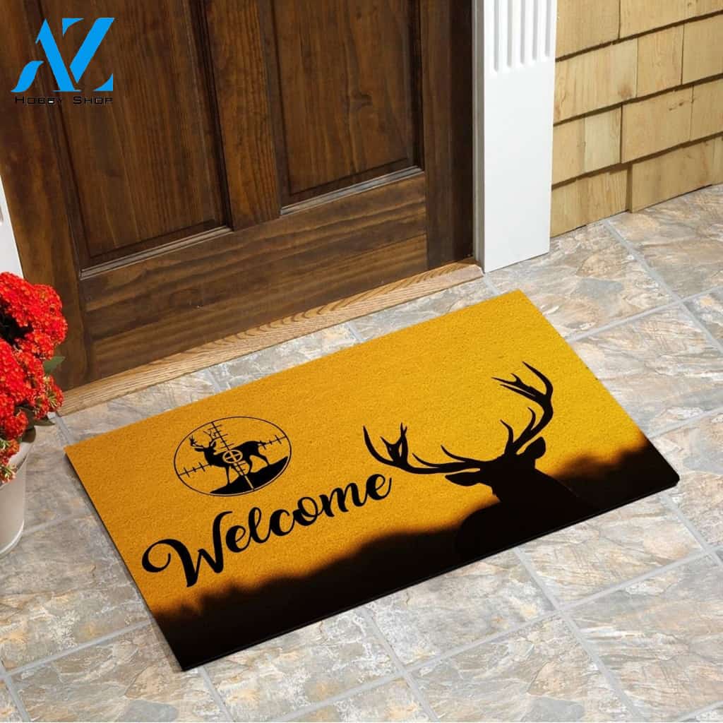 Deer Hunting Welcome Indoor And Outdoor Doormat Welcome Mat Housewarming Gift Home Decor Farmhouse Funny Doormat Gift For Hunting Lovers