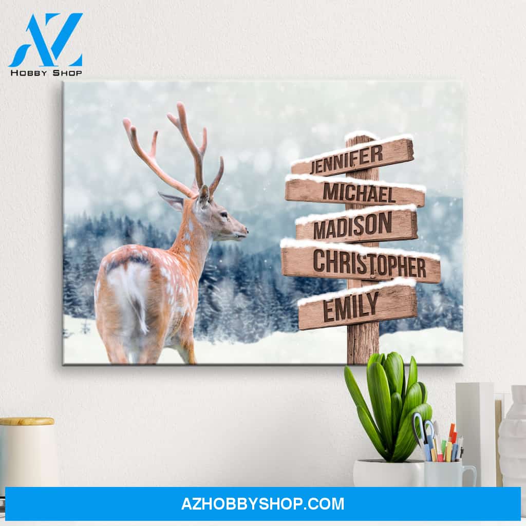 Deer Multi-Names Premium Canvas