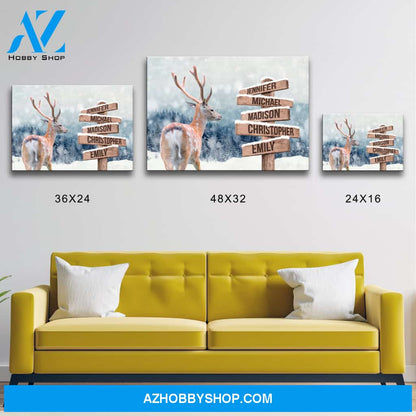 Deer Multi-Names Premium Canvas