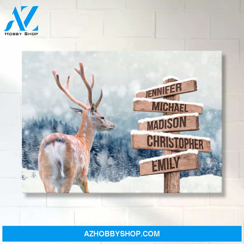 Deer Multi-Names Premium Canvas