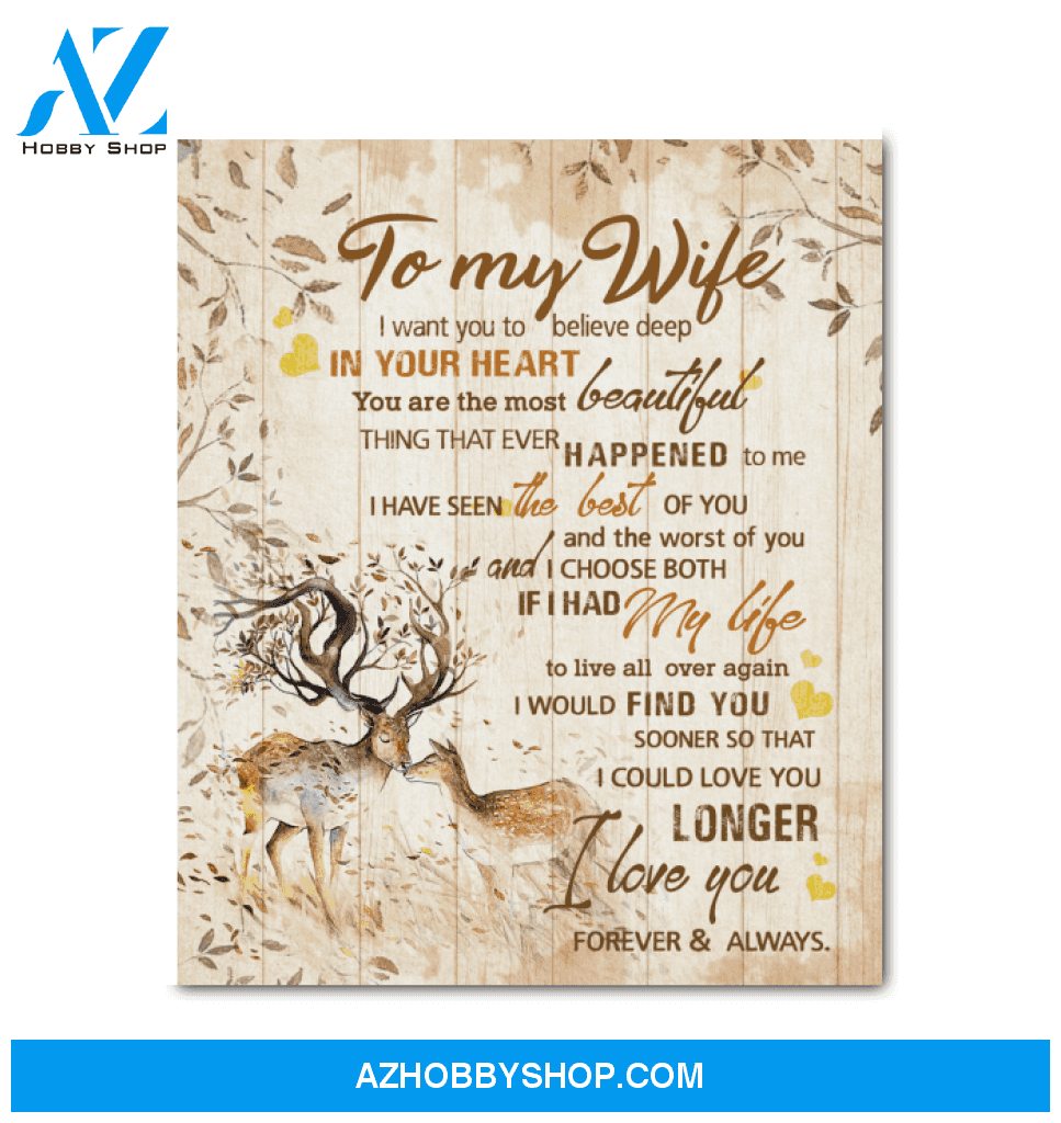 Deer To My Wife I Choose Both Canvas Wall Art