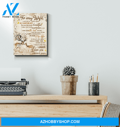 Deer To My Wife I Choose Both Canvas Wall Art
