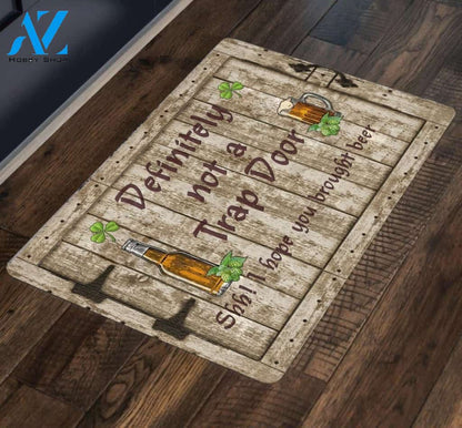 Definitely Not A Trap Door Hope You Brought Beer Funny Indoor And Outdoor Doormat Warm House Gift Welcome Mat Birthday Gift For Beer Lovers