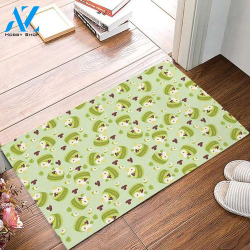 Personalized Name Family House Delicious Macaron Green Apple Tasty Yummy Indoor And Outdoor Doormat Warm House Gift Welcome Mat Birthday Gift For Baking Lover