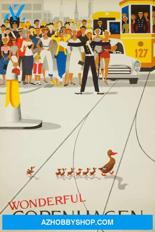 Denmark Wonderful Copenhagen  Vintage Advertisement