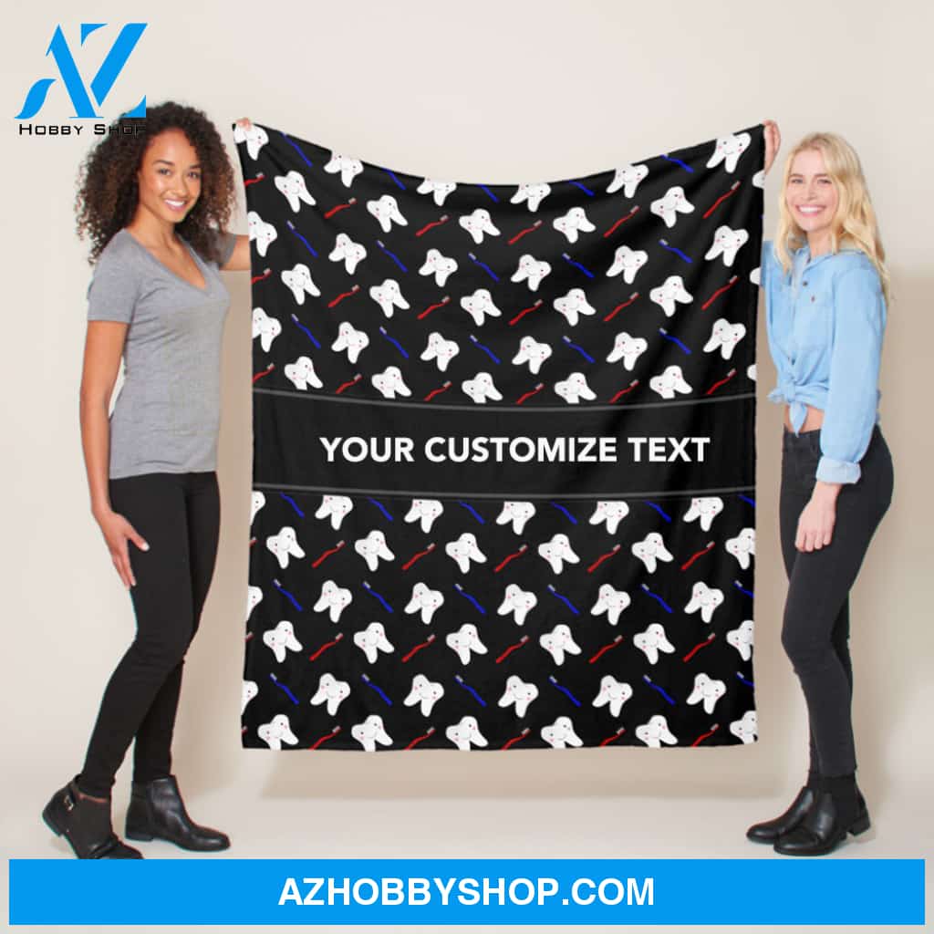Dental Customize Fleece Blanket for Dental staff