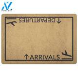 Departures and Arrivals Airplane Vehicle Doormat Indoor And Outdoor Mat Entrance Rug Sweet Home Decor Housewarming Gift Gift for Friend Family Birthday New Home