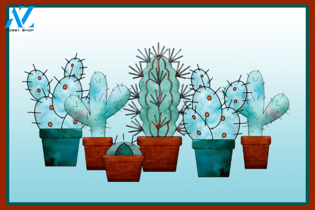 Desert Cactus Pots Plants Flower Doormat Indoor And Outdoor Mat Entrance Rug Sweet Home Decor Closing Gift Gift For Friend Family Birthday Floral Lovers Gift Idea