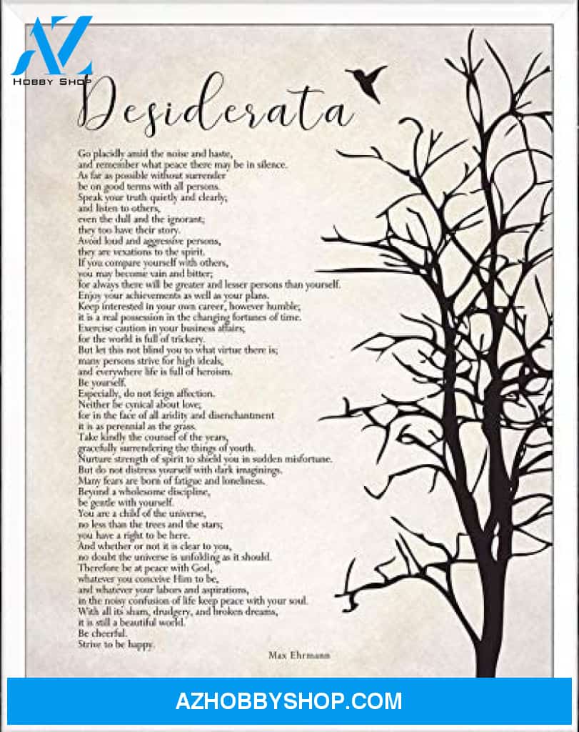 Desiderata Poem Canvas And Poster Wall Art Gift Friend