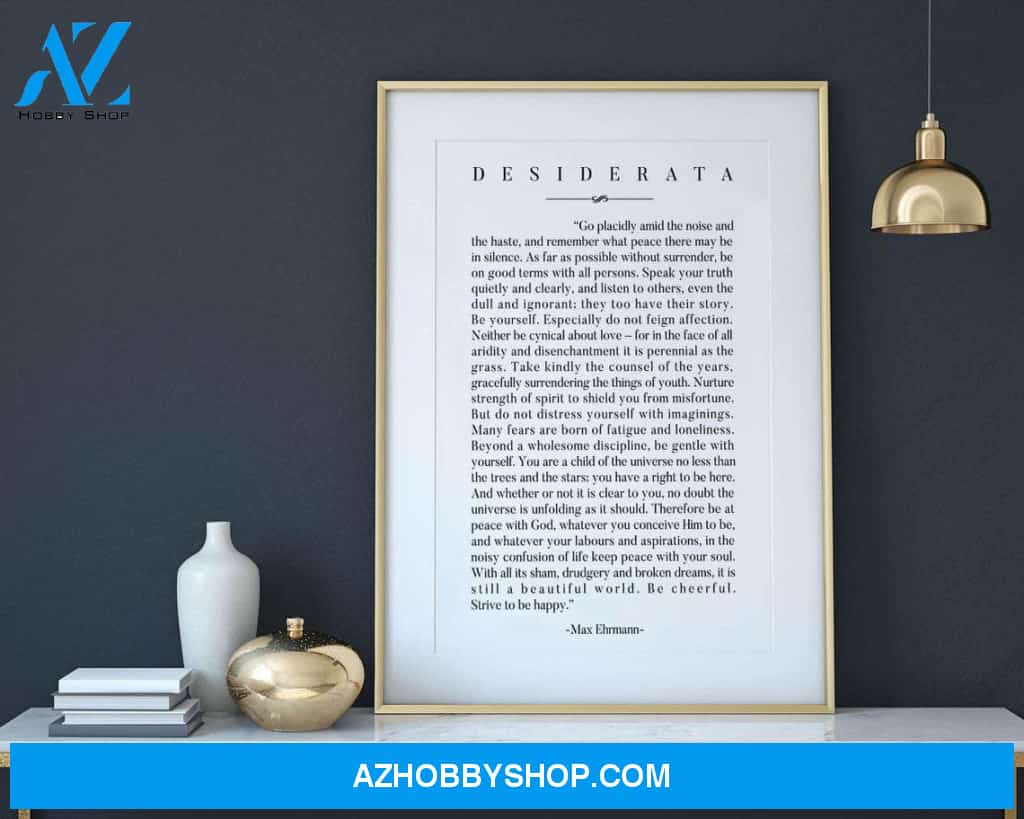 Desiderata Poem Canvas Wall Art Gift Friend