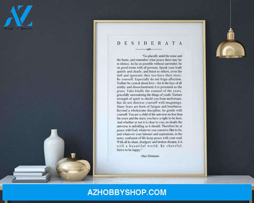 Desiderata Poem Canvas Wall Art Gift Friend