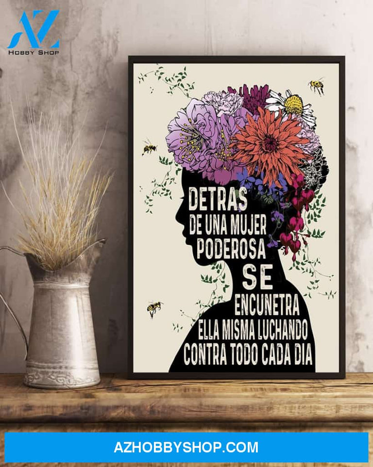 Detras de una mujer poster, Vertical Poster, Latinx Poster, Latina Poster