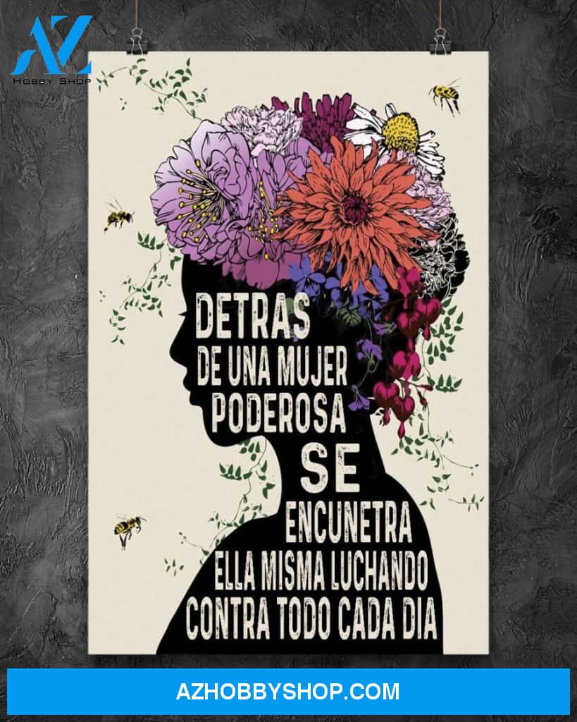 Detras de una mujer poster, Vertical Poster, Latinx Poster, Latina Poster