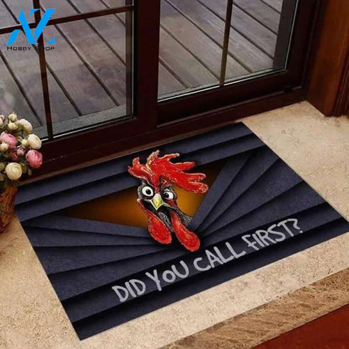 Did You Call First Animal Doormat Funny Welcome Mat Farm Rug Farmer House Decor Housewarming Gift Gift for Famer Friend for Chicken Lover Farm Animal Lovers