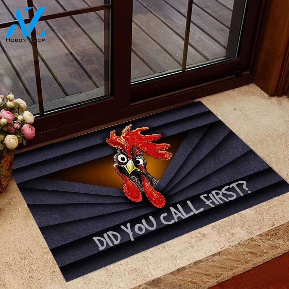 Did you call first Chicken Doormat | Welcome Mat | House Warming Gift
