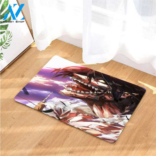 digital painting titan eren jaeger doormats