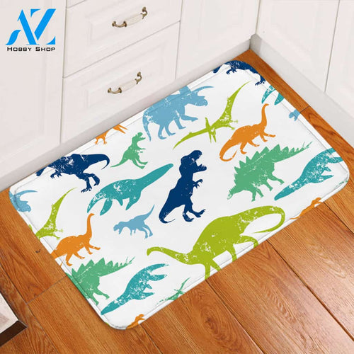 Dino Silhouettes Door Mat