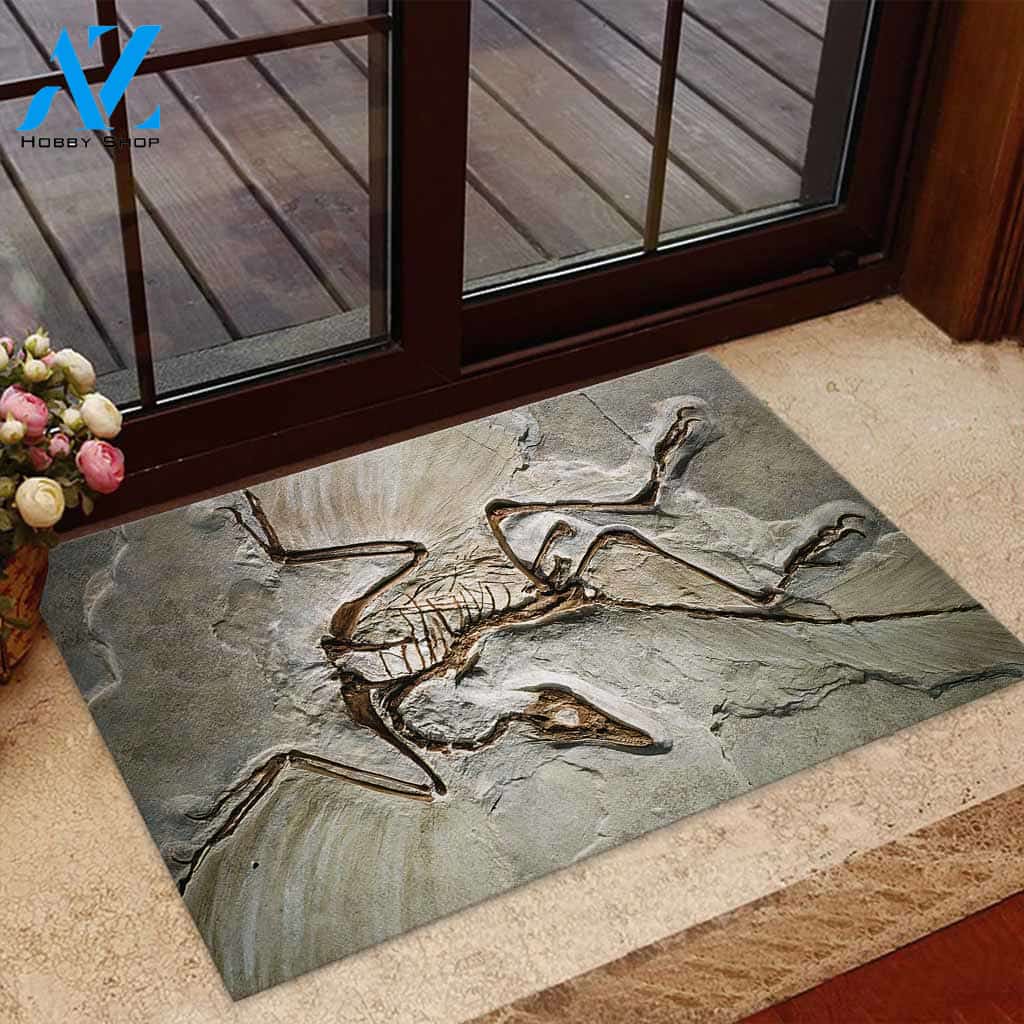 Dinosaur 3D Pattern Print Funny Indoor And Outdoor Doormat Warm House Gift Welcome Mat Gift For Dinosaur Lovers