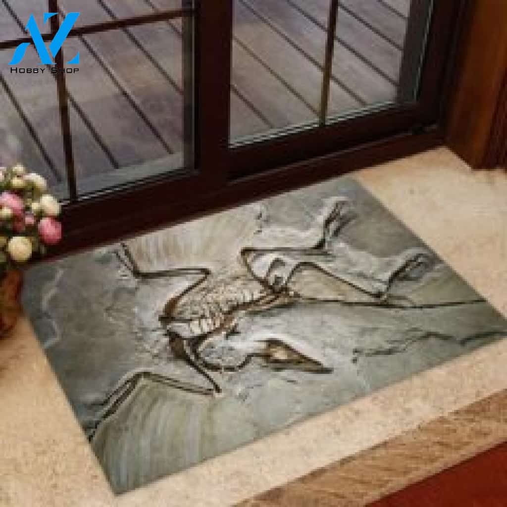 Dinosaur 3D Pattern Print Funny Indoor And Outdoor Doormat Warm House Gift Welcome Mat Gift For Dinosaur Lovers