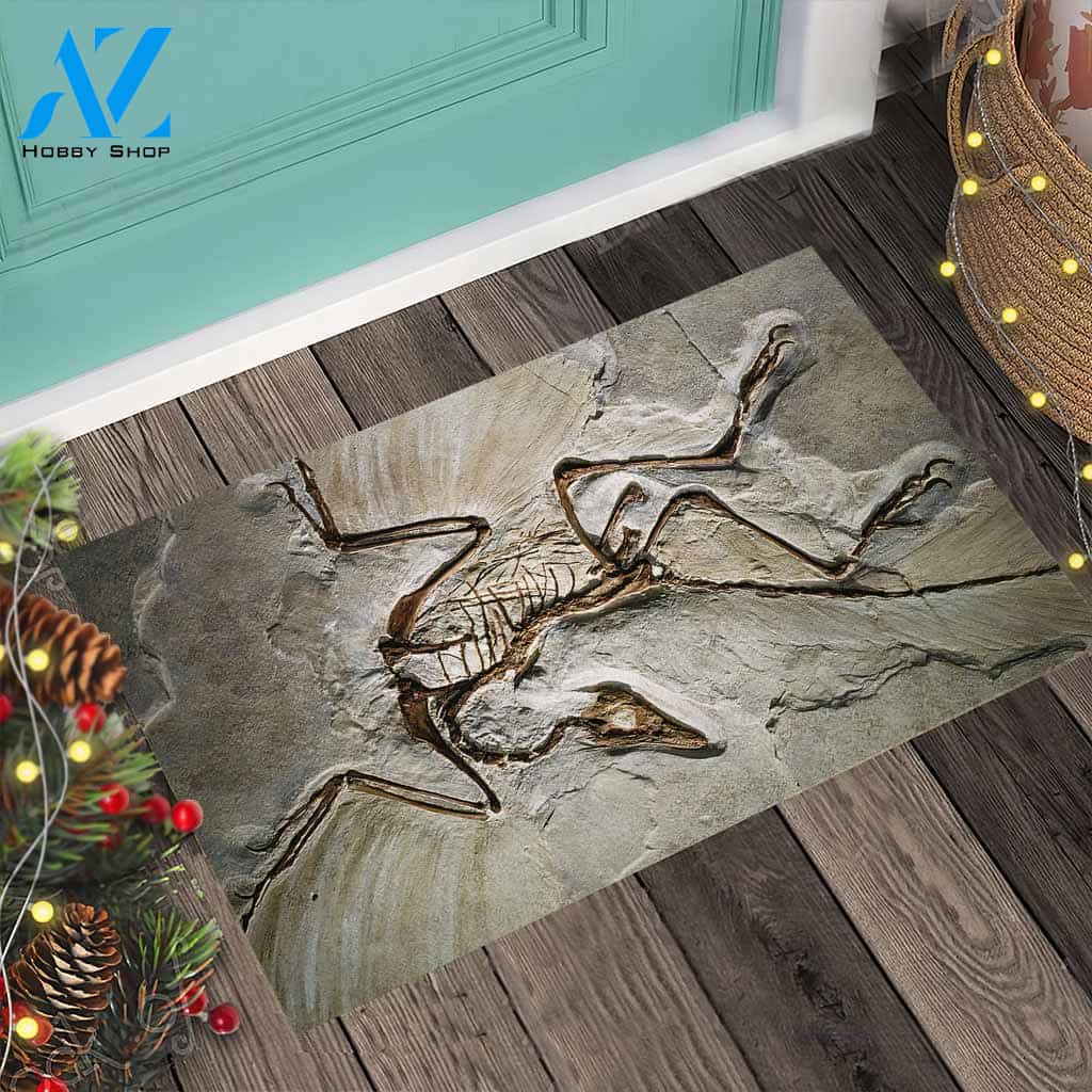 Dinosaur 3D Pattern Print Funny Indoor And Outdoor Doormat Warm House Gift Welcome Mat Gift For Dinosaur Lovers