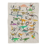Dinosaur Blanket, ABC Dinosaur Blanket Super Soft Fluffy Sherpa Throw