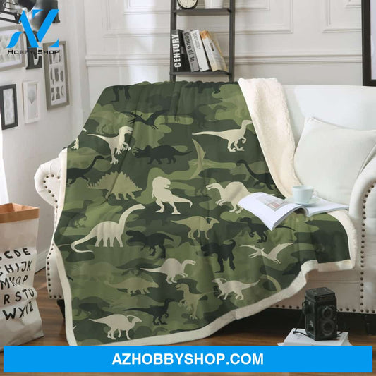 Dinosaur Blanket, Camouflage Dinosaur Gift For Dinosaur Lovers