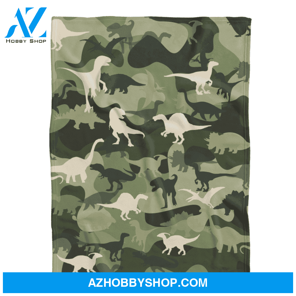 Dinosaur Blanket, Camouflage Dinosaur Gift For Dinosaur Lovers