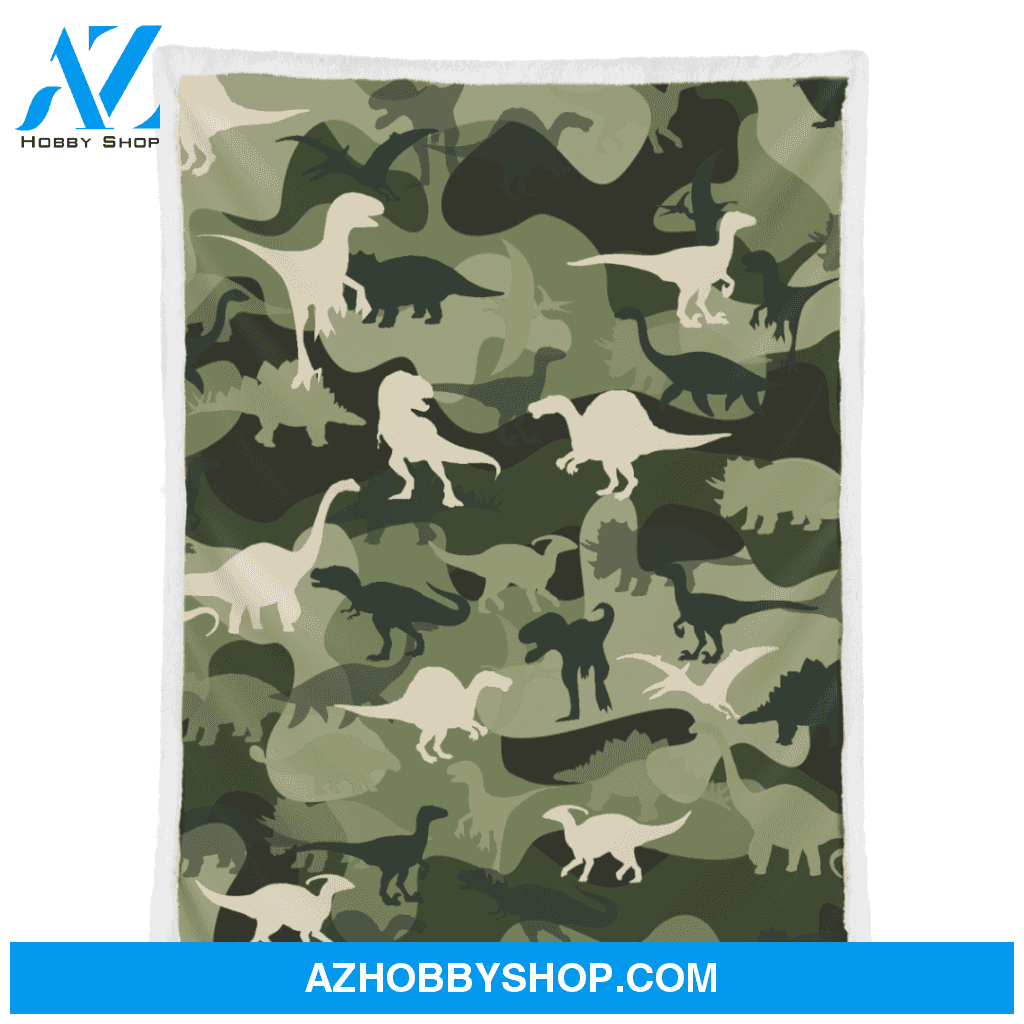Dinosaur Blanket, Camouflage Dinosaur Gift For Dinosaur Lovers