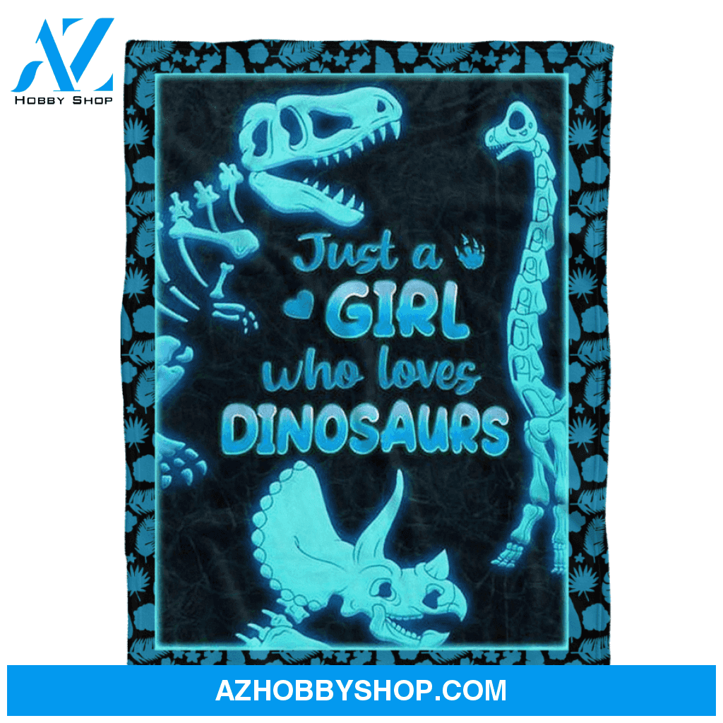 Dinosaur Blanket, Just A Girl Who Love Dinosaurs