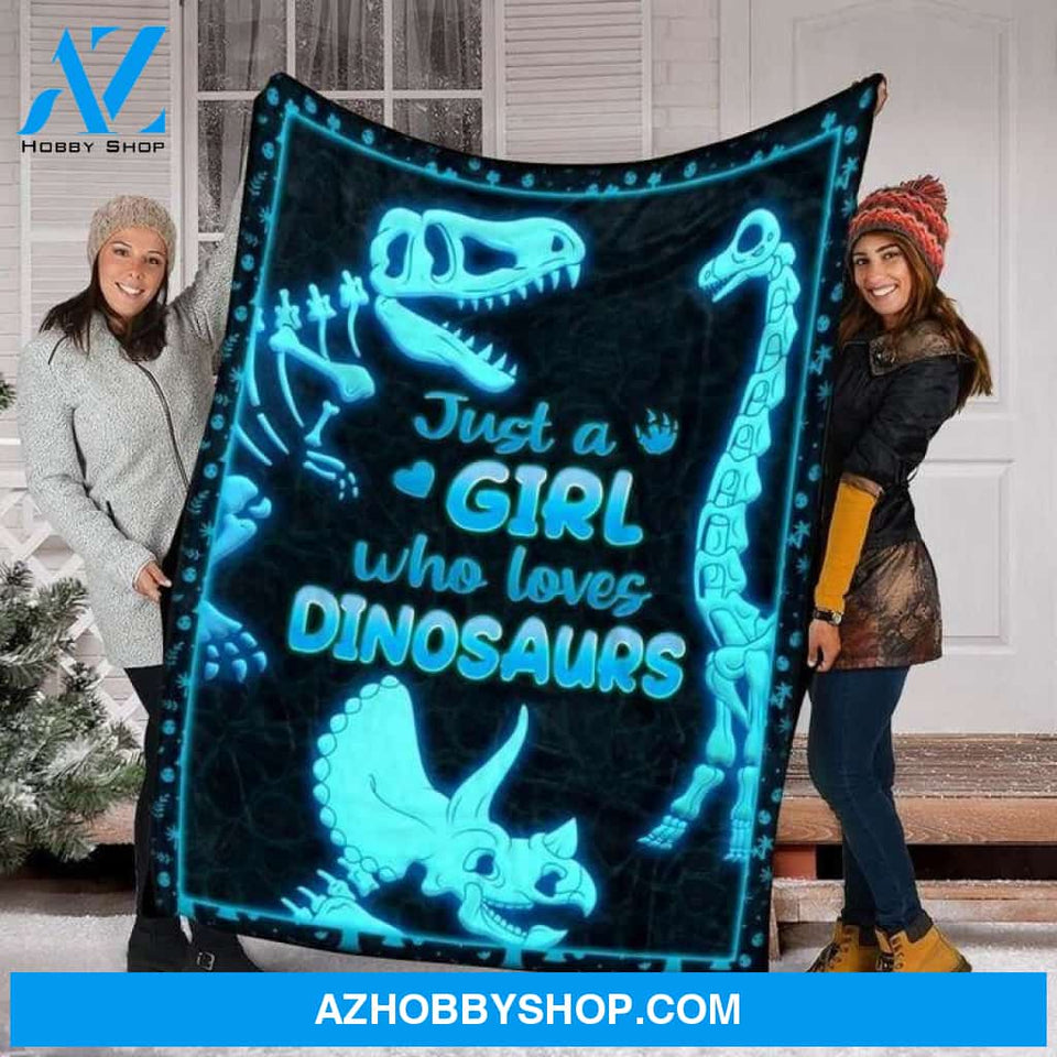 Dinosaur Blanket, Just A Girl Who Love Dinosaurs